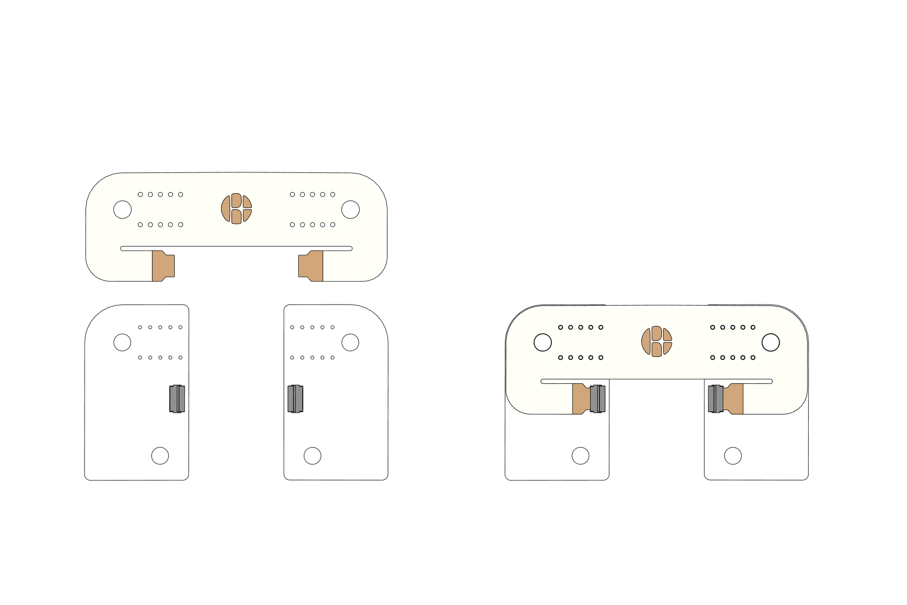 コネクタに無理なく収まる向きに合わせた通信線シート