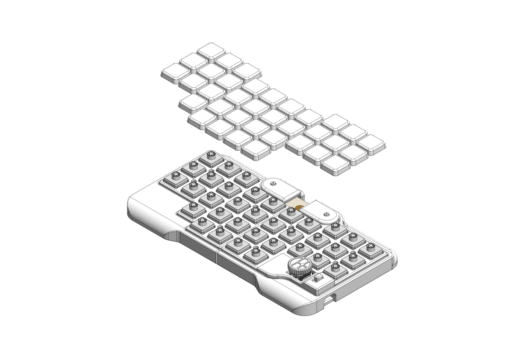 キーキャップを取り付ける